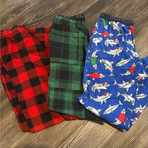 Lot of 3 Kids Pajama Bottoms -Old Navy and 1 Target Wondershop size 10